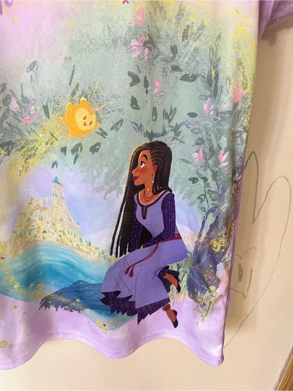 Disney Wish girls' purple 'Watch Us Shine' Nightgown
